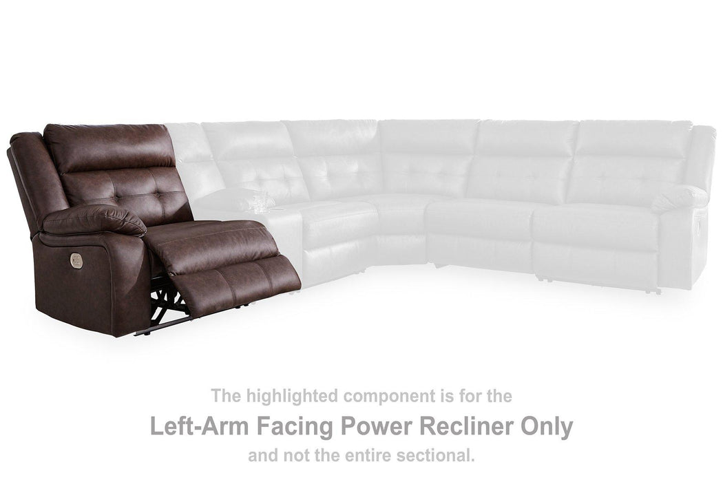 Punch Up Power Reclining Sectional Loveseat with Console - Furniture Land (Milwaukee, WI)