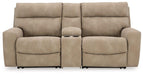 Next-Gen DuraPella Power Reclining Sectional Loveseat with Console - Furniture Land (Milwaukee, WI)