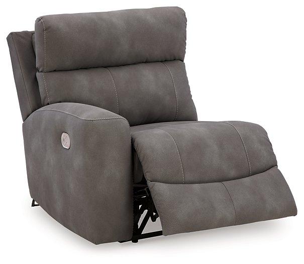Next-Gen DuraPella Power Reclining Sectional Loveseat with Console - Furniture Land (Milwaukee, WI)