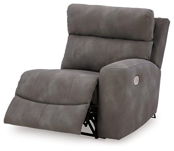 Next-Gen DuraPella Power Reclining Sectional Loveseat with Console - Furniture Land (Milwaukee, WI)