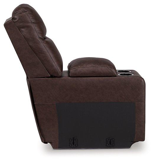 Punch Up Power Reclining Sectional Loveseat with Console - Furniture Land (Milwaukee, WI)