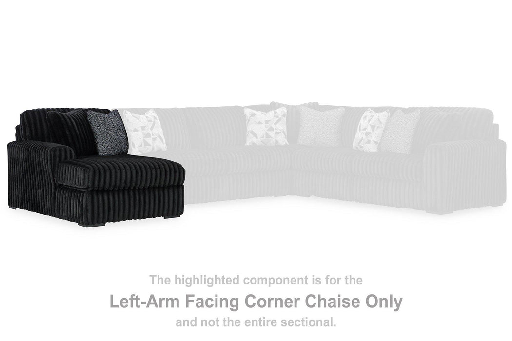 Midnight-Madness Sectional Sofa with Chaise - Furniture Land (Milwaukee, WI)