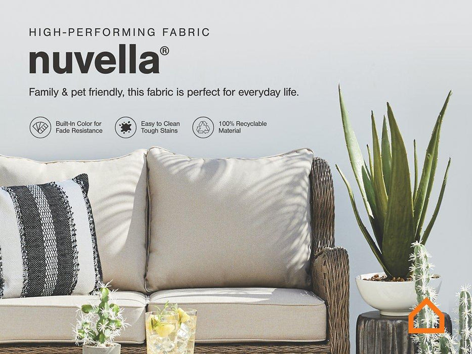 Visola Outdoor Sofa and Loveseat Set - Furniture Land (Milwaukee, WI)
