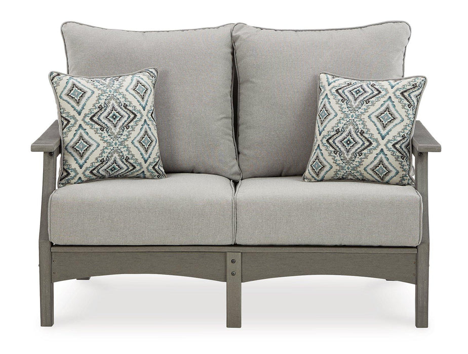 Visola Outdoor Sofa and Loveseat Set - Furniture Land (Milwaukee, WI)