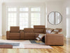 Magic Man Power Reclining Sectional with Console - Furniture Land (Milwaukee, WI)