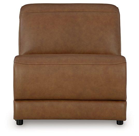 Magic Man Power Reclining Sectional with Console - Furniture Land (Milwaukee, WI)