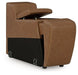 Magic Man Power Reclining Sectional Loveseat with Console - Furniture Land (Milwaukee, WI)