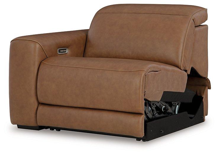 Magic Man Power Reclining Sectional Loveseat with Console - Furniture Land (Milwaukee, WI)