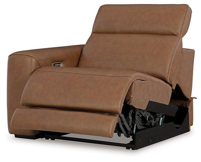 Magic Man Power Reclining Sectional with Console - Furniture Land (Milwaukee, WI)