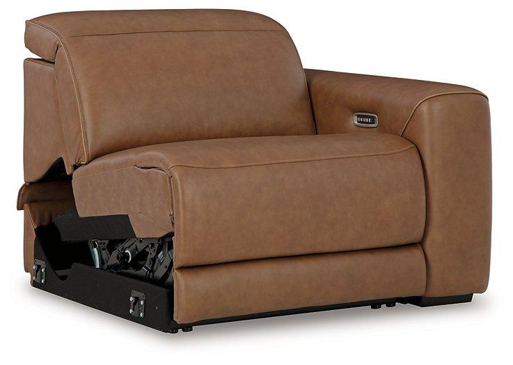 Magic Man Power Reclining Sectional with Console - Furniture Land (Milwaukee, WI)