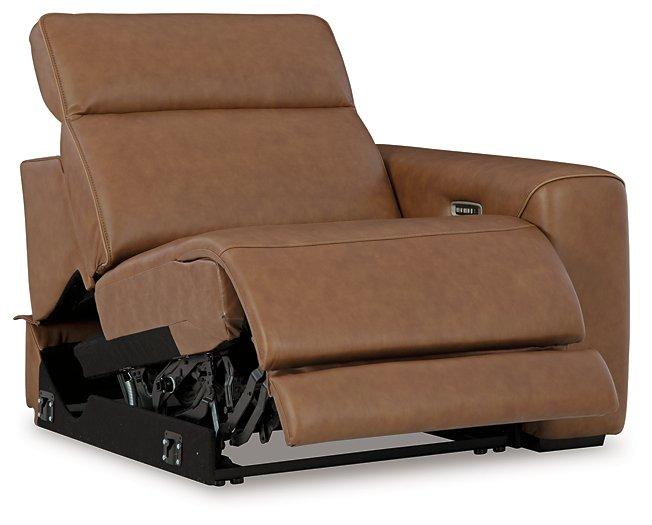 Magic Man Power Reclining Sectional with Console - Furniture Land (Milwaukee, WI)