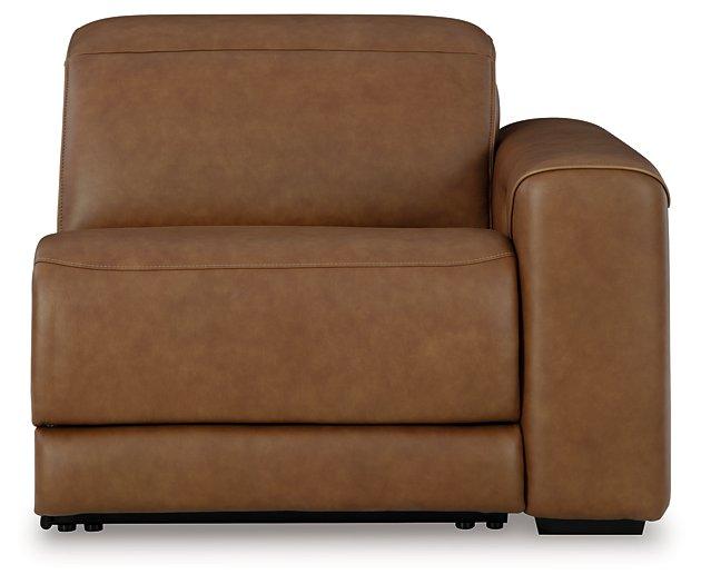 Magic Man Power Reclining Sectional Loveseat with Console - Furniture Land (Milwaukee, WI)