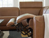 Magic Man Power Reclining Sectional with Console - Furniture Land (Milwaukee, WI)