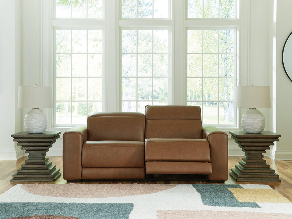 Magic Man Power Reclining Sectional Loveseat - Furniture Land (Milwaukee, WI)