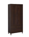 Wadeline 2-door Tall Accent Cabinet Rustic Tobacco - Furniture Land (Milwaukee, WI)