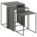 Imez 3-piece Rectangular Metal Nesting Table Grey - Furniture Land (Milwaukee, WI)