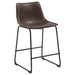 Michelle Armless Counter Height Stools Two-tone Brown and Black (Set of 2) - Furniture Land (Milwaukee, WI)
