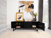 Marsden 2-door Wood 70" TV Stand Charcoal Black - Furniture Land (Milwaukee, WI)