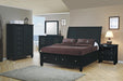 Sandy Beach Queen & E.King Storage Sleigh Bed Black & White - Furniture Land (Milwaukee, WI)