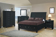 Sandy Beach Queen & E.King Storage Sleigh Bed Black & White - Furniture Land (Milwaukee, WI)