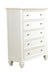 Sandy Beach 5-drawer Rectangular Chest Cream White - Furniture Land (Milwaukee, WI)