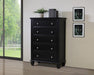 Sandy Beach 5-drawer Chest Black - Furniture Land (Milwaukee, WI)