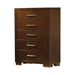 Jessica 5-drawer Chest Cappuccino - Furniture Land (Milwaukee, WI)