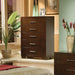 Jessica 5-drawer Chest Cappuccino - Furniture Land (Milwaukee, WI)