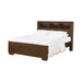 Jessica California King, E.king, & Queen Bed with Storage Headboard Cappuccino - Furniture Land (Milwaukee, WI)