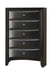 Briana Rectangular 5-drawer Chest Black - Furniture Land (Milwaukee, WI)