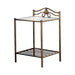 Sydney 2-shlef Nightstand Antique Brushed Gold - Furniture Land (Milwaukee, WI)