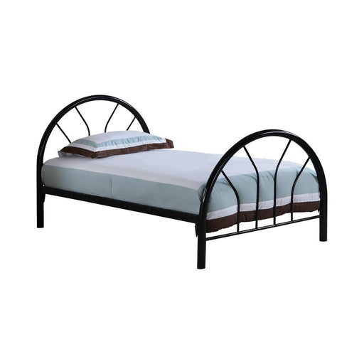 Marjorie Twin Platform Bed Black, Blue, & White - Furniture Land (Milwaukee, WI)