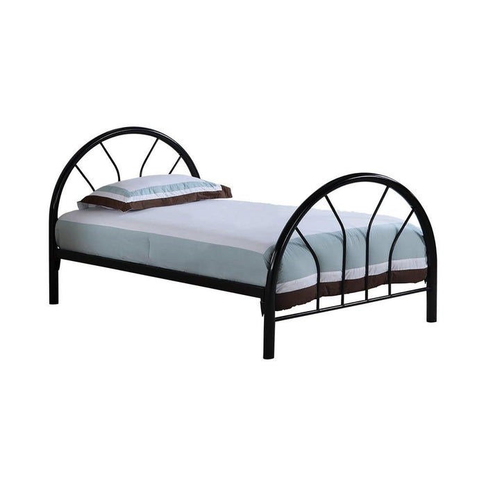 Marjorie Twin Platform Bed Black, Blue, & White - Furniture Land (Milwaukee, WI)