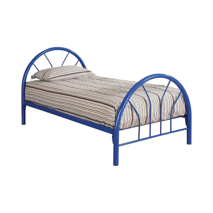 Marjorie Twin Platform Bed Black, Blue, & White - Furniture Land (Milwaukee, WI)