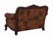 Victoria Tufted Back Loveseat Tri-tone and Brown - Furniture Land (Milwaukee, WI)