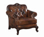 Victoria Rolled Arm Chair Tri-tone and Brown - Furniture Land (Milwaukee, WI)
