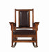 Ida Upholstered Rocking Chair Tobacco and Dark Brown - Furniture Land (Milwaukee, WI)