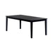 Louise Rectangular Dining Table with Extension Leaf Black - Furniture Land (Milwaukee, WI)