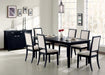 Louise Upholstered Dining Side Chairs Black and Cream (Set of 2) - Furniture Land (Milwaukee, WI)