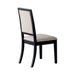 Louise Upholstered Dining Side Chairs Black and Cream (Set of 2) - Furniture Land (Milwaukee, WI)