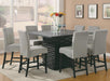 Stanton Upholstered Counter Height Chairs Grey and Black (Set of 2) - Furniture Land (Milwaukee, WI)
