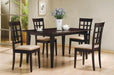 Gabriel Lattice Back Side Chairs Cappuccino and Tan (Set of 2) - Furniture Land (Milwaukee, WI)