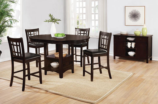 Lavon Oval Counter Height Table Espresso - Furniture Land (Milwaukee, WI)