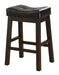 Donald Upholstered Counter Height Stools Black and Cappuccino (Set of 2) - Furniture Land (Milwaukee, WI)