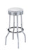 Theodore Upholstered Top Bar Stools White and Chrome (Set of 2) - Furniture Land (Milwaukee, WI)