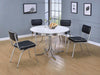Retro Open Back Side Chairs Black and Chrome (Set of 2) - Furniture Land (Milwaukee, WI)