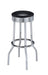Theodore Upholstered Top Bar Stools Black and Chrome (Set of 2) - Furniture Land (Milwaukee, WI)