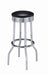 Theodore Upholstered Top Bar Stools Black and Chrome (Set of 2) - Furniture Land (Milwaukee, WI)