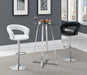 Barraza 29" Adjustable Height Bar Stool White and Chrome - Furniture Land (Milwaukee, WI)