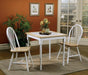 Cinder Windsor Side Chairs Natural Brown and White (Set of 4) - Furniture Land (Milwaukee, WI)